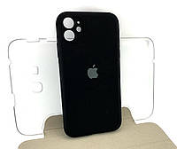 Чехол на iPhone 11 накладка бампер Original Soft Touch силиконовый черный