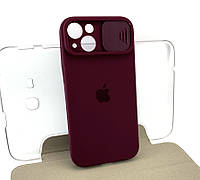 Чехол на iPhone 13 накладка бампер SLIDER Silicone Case Full силиконовый original фиолетовый