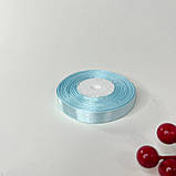 Стрічка атласна, 1,2 см, небесно-блакитна, 23 м - рулон, фото 2