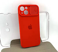 Чехол на iPhone 13 накладка бампер SLIDER Silicone Case Full силиконовый original красный