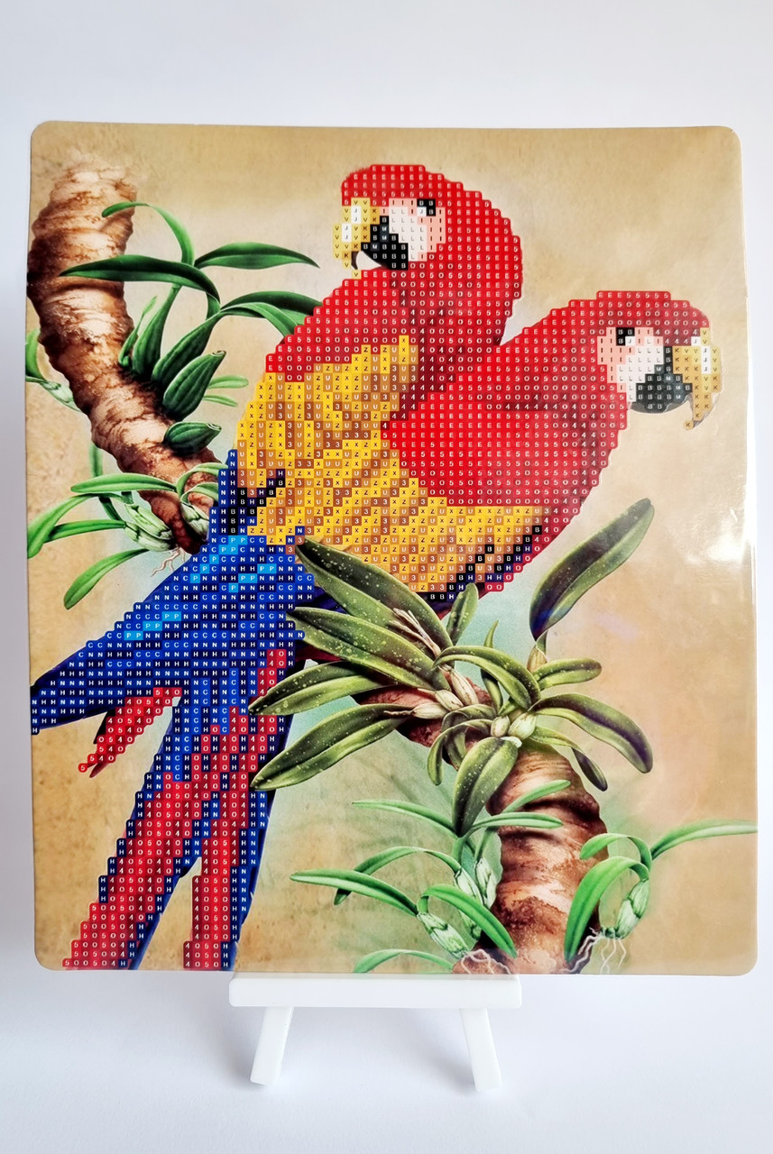 Алмазна мозаїка дитяча Чарівні папуги, 21x25 см