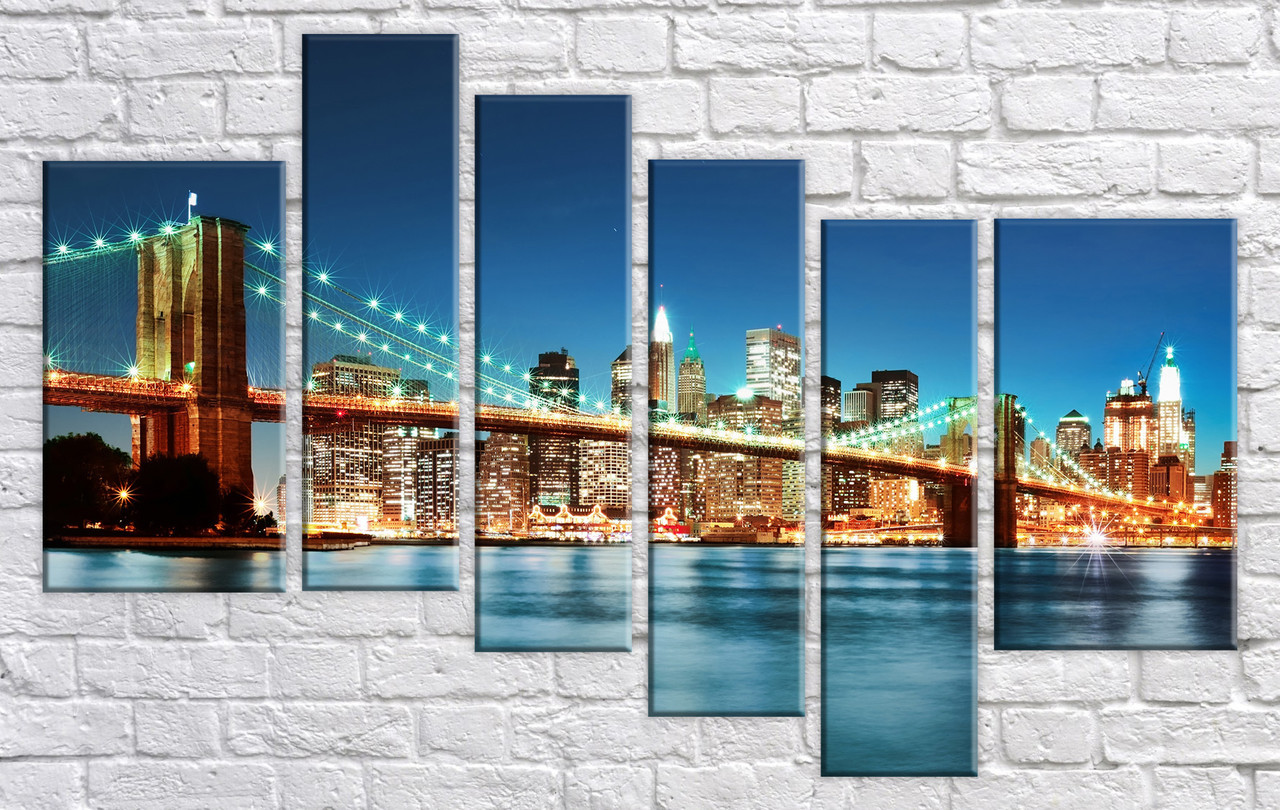 Модульна картина на полотні з 6-ти частин "Сан Франциско"