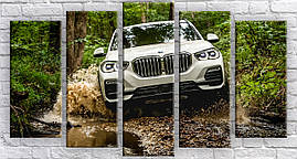 Модульна картина на полотні з 5-ти частин "BMW"