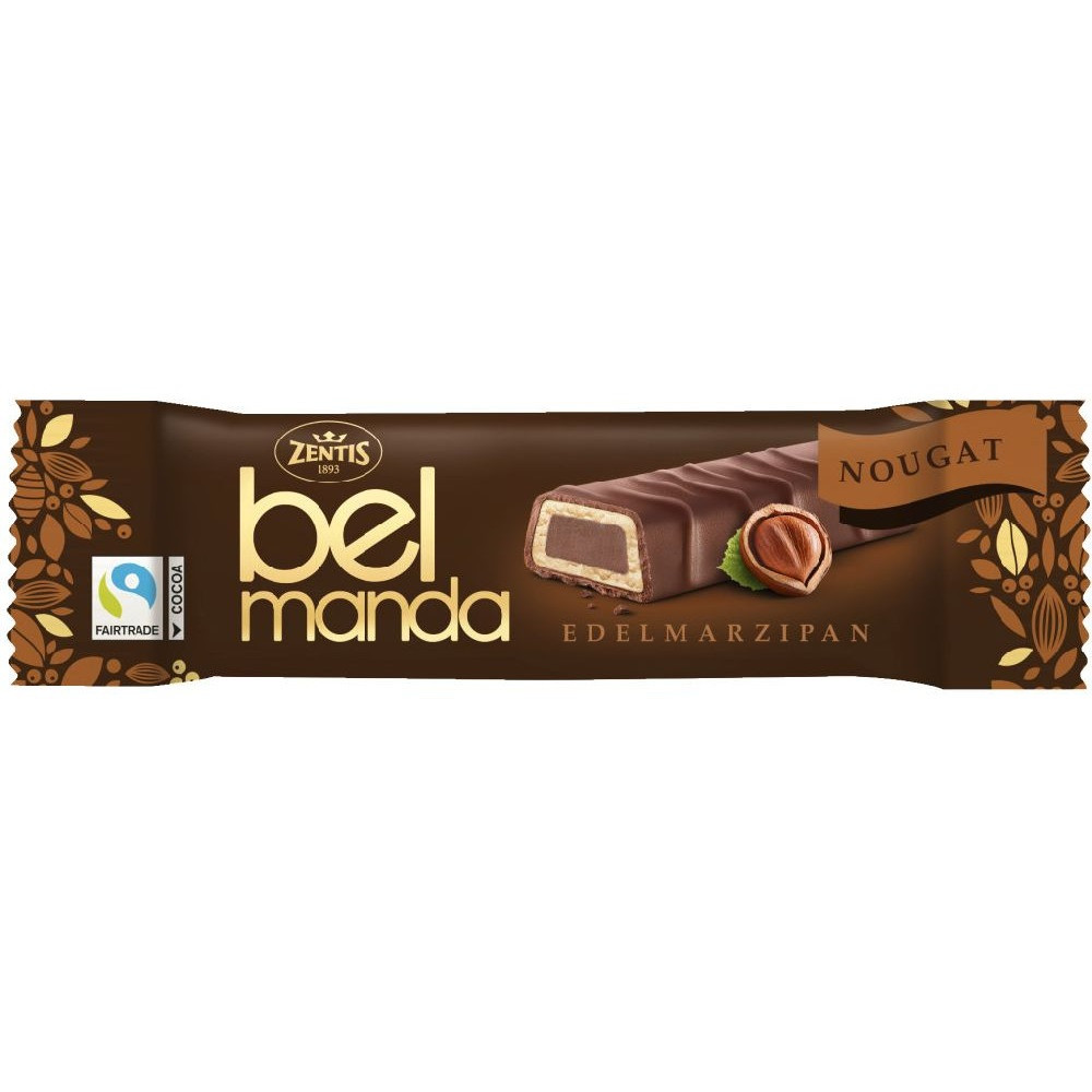Марципан Нуга в Шоколаді Бель Зентіс Nougat Bel Manda Edelmarzipan Zentis 40 г Німеччина