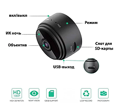 Міні IP Wi-Fi HD камера A9 Нічне бачення, фото 6