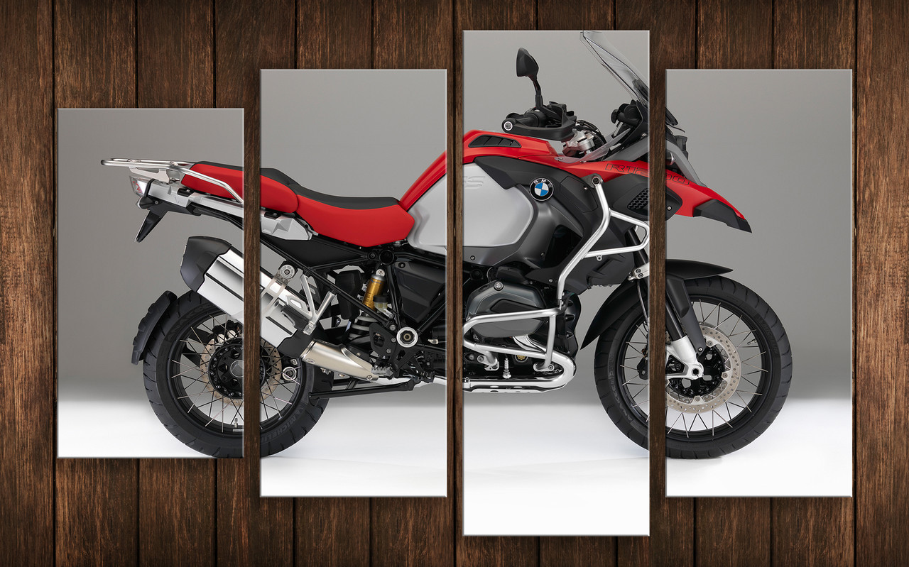 Модульна картина на полотні з 4-х частин "Мотоцикл"