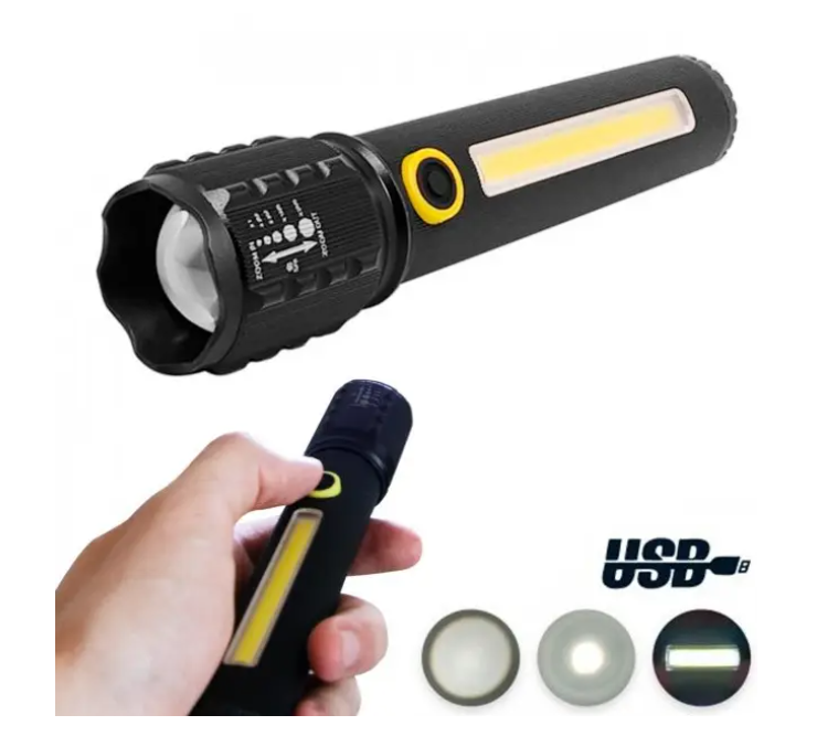 Ліхтарик ручний BL C73 P50 COB + USB CHARGE