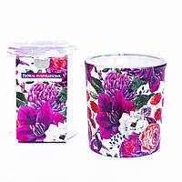 Свеча ароматическая Floral Inspirations Цветочные мотивы в стекле с запахом для дома Bispol