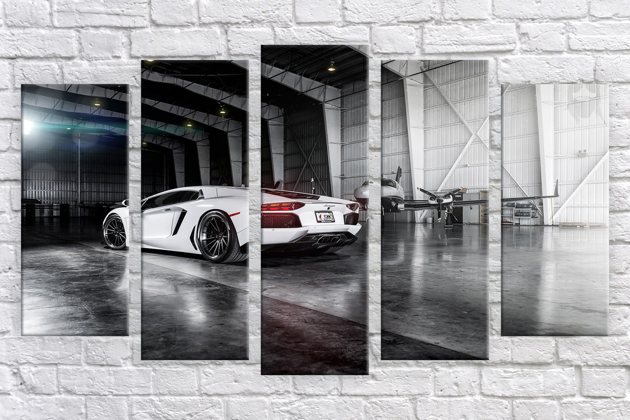 Модульна картина на полотні з 5-ти частин "Ламборджіні"