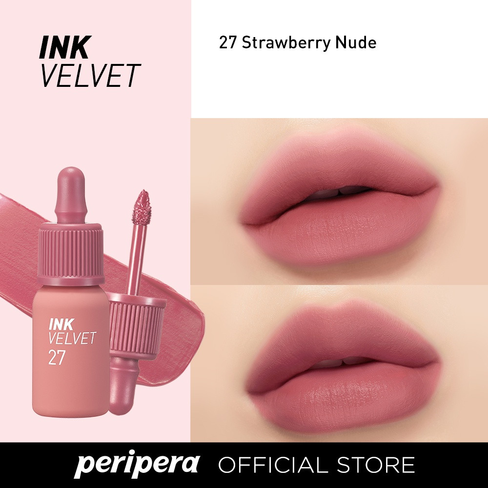 Матовий тінт для губ, Peripera, New Ink The Velveet, #27 Strawberry Nude