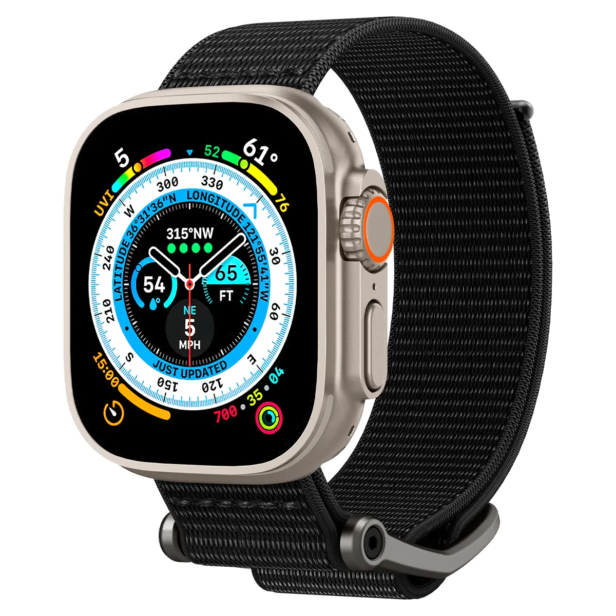 Нейлоновий ремінець Spigen для Apple Watch (42/44/45/49 mm) — DuraPro Flex, Black (AMP02465)