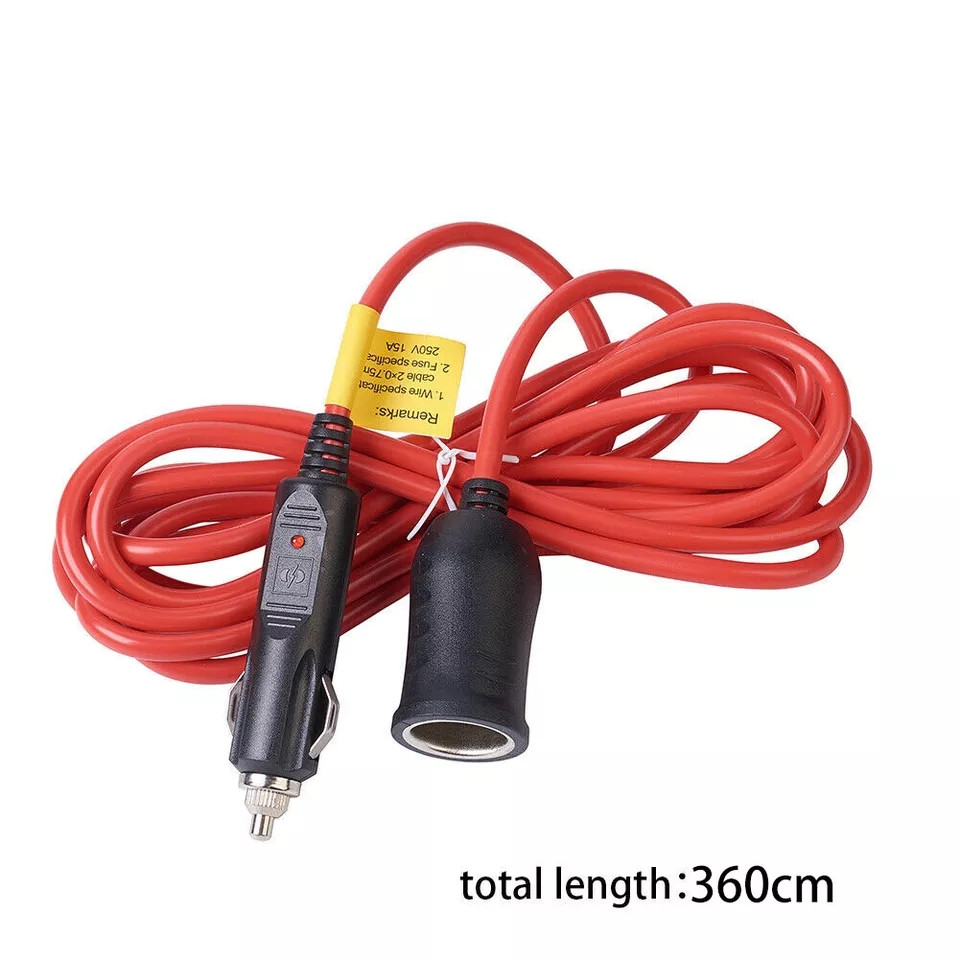 ЗРУЧНИК АВТОМОДИЛЬНИЙ 15 А 120W прикурювач 12/24V довжина 3.6 метра