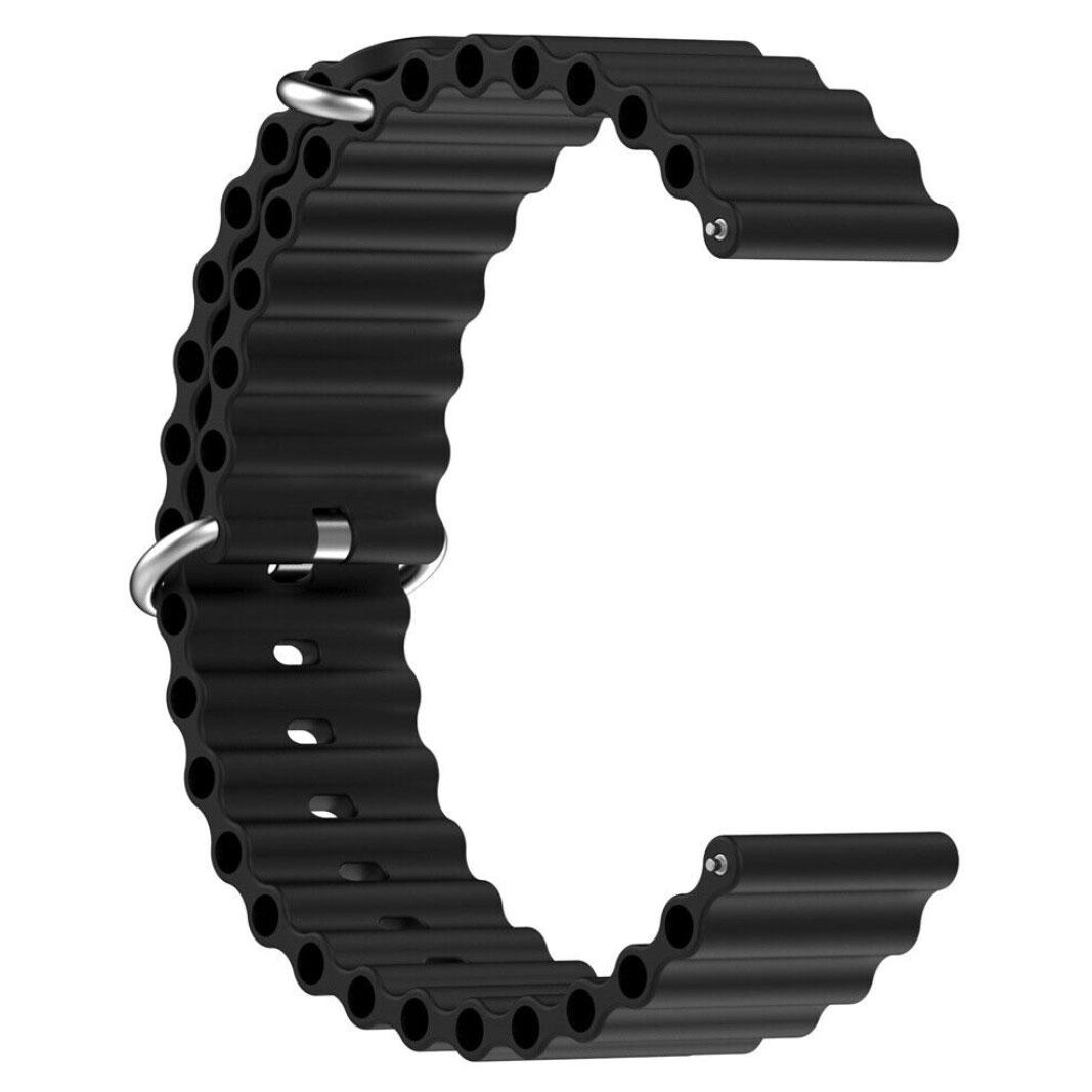 Ремінець силіконовий Primolux Ocean для годинника Huawei Watch GT / GT 2 Pro / GT 2 46 mm - Black