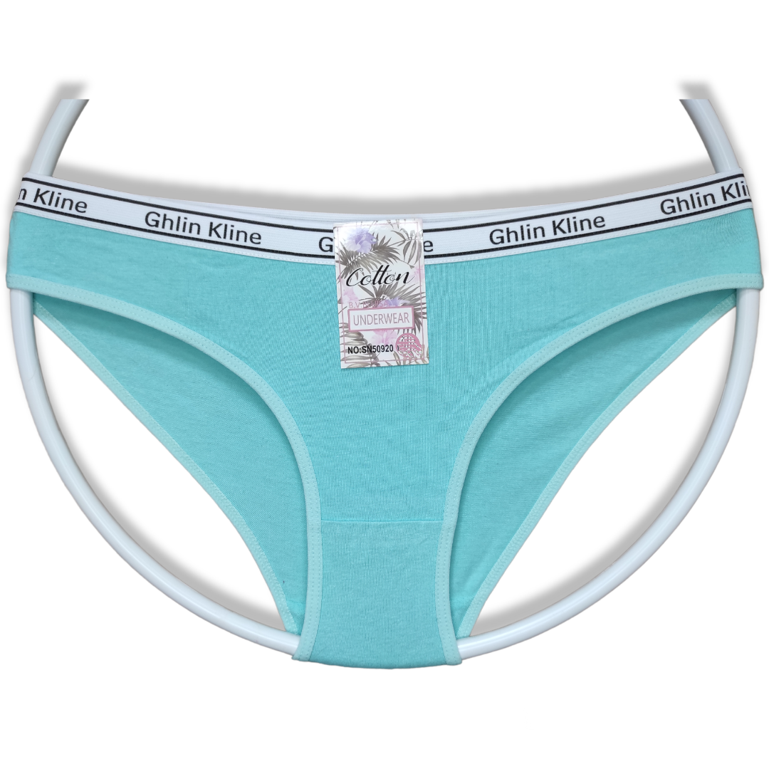 Трусики бавовняні жіночі 48-50 (XXL) GK спортивна резинка бірюзові Ghluin Klain, фото 1