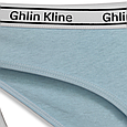 Трусики бавовняні жіночі 48-50 (XXL) GK спортивна резинка блакитні Ghluin Klain, фото 4