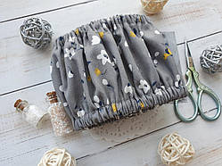 Чохол для п'ялець Nurge 126 мм Дрібні гірчичні квіти на сірому