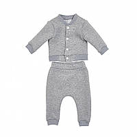 Костюм детский утепленный трикотажный (бомбер, штаны), grey серый 68