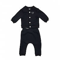 Костюм детский утепленный трикотажный (бомбер, штаны), black черний 68