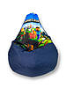 Крісло мішок груша синій  Майнкрафт  (120x75) Minecraft, фото 5