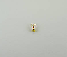 Мормишка вольфрамова "Коза" золото 0,45 гр. (арт. КЗ-1)