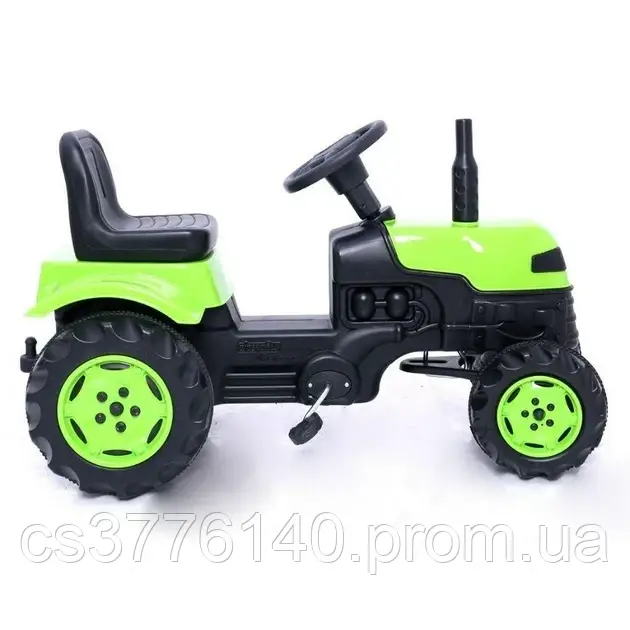 Трактор для детей на педалях для ребенка Micromax, Детский большой трактор с прицепом зеленый - фото 4 - id-p1764284627