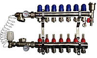 Коллектор для теплого пола KOER на семь контуров в зборе