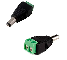 Роз'єм для підключення живлення DC-M (D 5,5x2,1мм) з клемами під кабель (під гвинт) новий