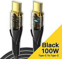 Кабель Essager Type-C to Type-C 100W для быстрой зарядки 2м ( EXCTT1-HPA01 ) Black