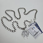 Комплект срібний ланцюжок з кулоном Оберiг Печатка Велеса 925 проба, фото 3