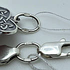 Комплект срібний ланцюжок з кулоном Оберiг Печатка Велеса 925 проба, фото 10