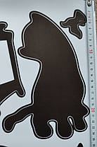 Вінілова наклейка на стіну 4 Коти біля ліхтарного стовпа (лист 50 х 70 см)  Б149, фото 3