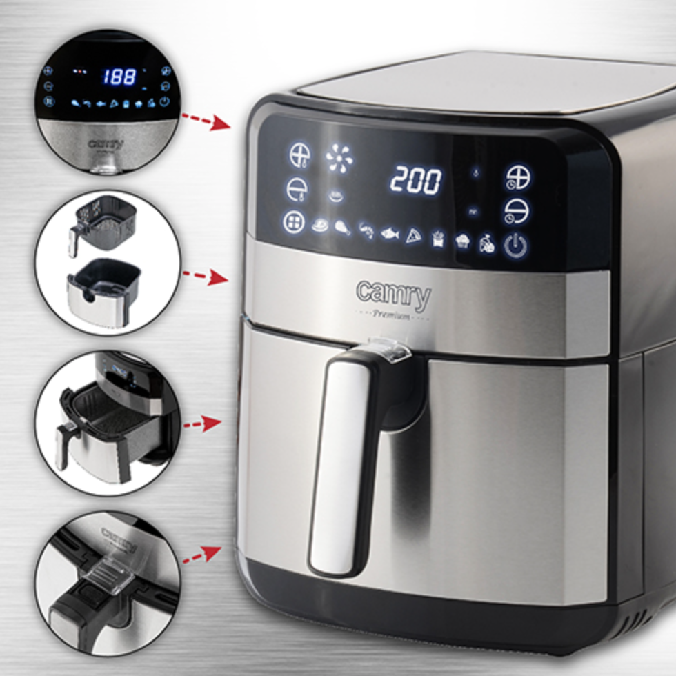 Аерофритюрниця 1700 Вт 9програм 5л Camry CR 6311 Air fryer, фото 1