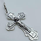 Комплект срібний чорнений ланцюжок бісмарк з фігурним хрестиком 925 проба, фото 2