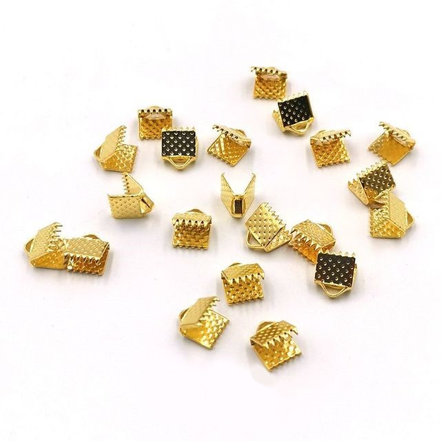 Кінцівка обтискна Finding Затискач для стрічки Золотистий 6 мм x 8 мм