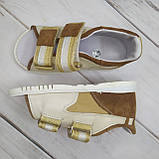 Антиарусні ортопедичні босоніжки для лікування клишоногості Ортофут Ortofoot 110AV Varus рудий розмір 17-23,5см, фото 3