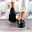 Жіночі кросівки на шнурівці шкіряні, чорні К 1418, фото 4