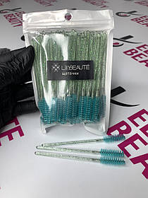 Щіточки для брів та вій Lilly Beaute нейлонові голубі 100 шт