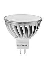 LED лампа GU5.3 220VAC  MR16 5,5W(550lm) 4100K  EUROLAMP Chrome