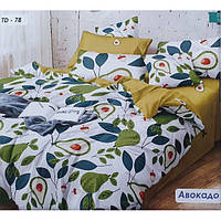 Комплект постельного белья Тиротекс (Тирасполь) из натуральной бязи Голд - Авокадо с листиками