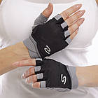 Рукавиці для фітнесу рукавички спортивні Zelart 301 розмір M Grey-Black, фото 4
