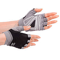 Перчатки для фитнеса перчатки спортивные Zelart 301 размер L Grey-Black