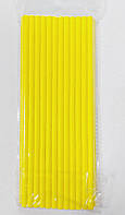 Трубочка для коктейлей картонная (желтая) 5-63253