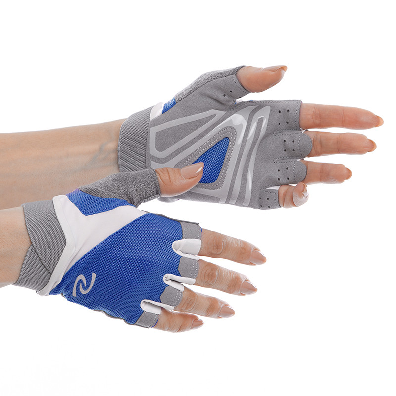 Рукавиці для фітнесу рукавички спортивні Zelart 301 розмір XL Grey-Blue, фото 1