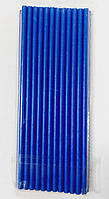 Трубочка для коктейлів картонна (синя) 5-63277