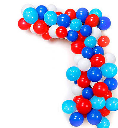 Арка з повітряних куль "Red&Blue", набір - 100 шт., Італія, фото 1