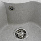 Кругла мийка з граніту Platinum TURAS 480 топаз, фото 4
