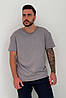 Чоловіча футболка бавовняна 3379-c02 сіра, фото 5