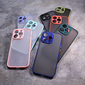 Пластиковий чохол з кольоровими боками і захистом на камеру Apple iPhone 14 Pro
