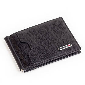 Затиск для грошей Karya 0902-45 шкіряний чорний