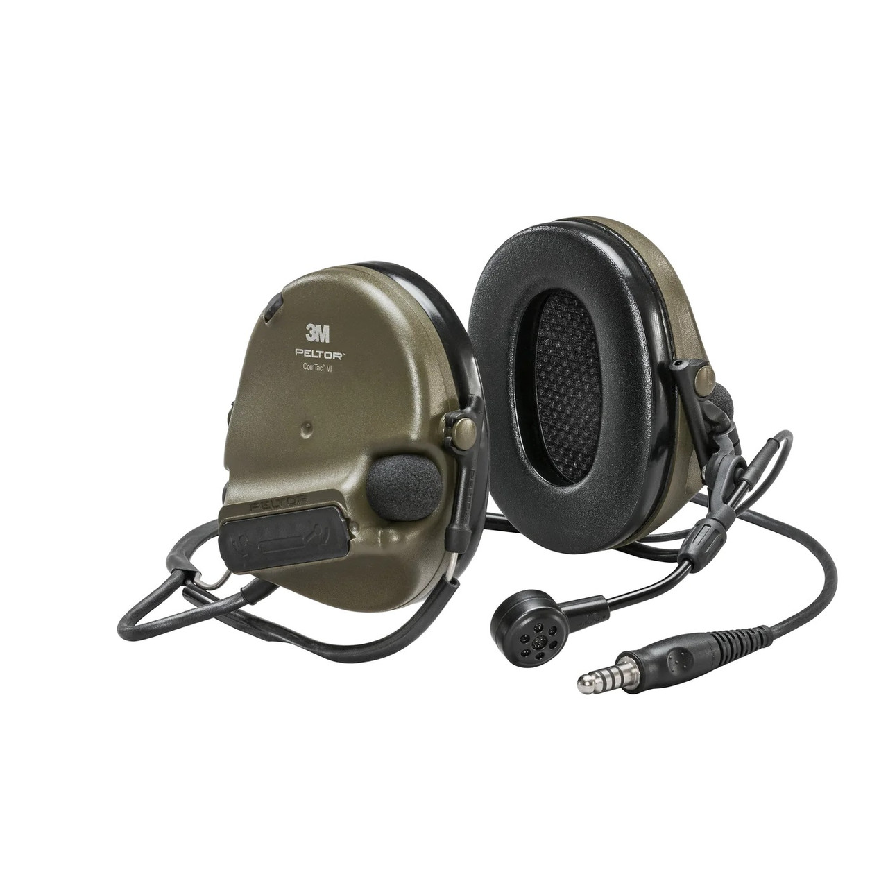 Навушники активні горизонтальні з гарнітурою 3M Peltor ComTac VI NATO, Green (MT20H682BB-86N)